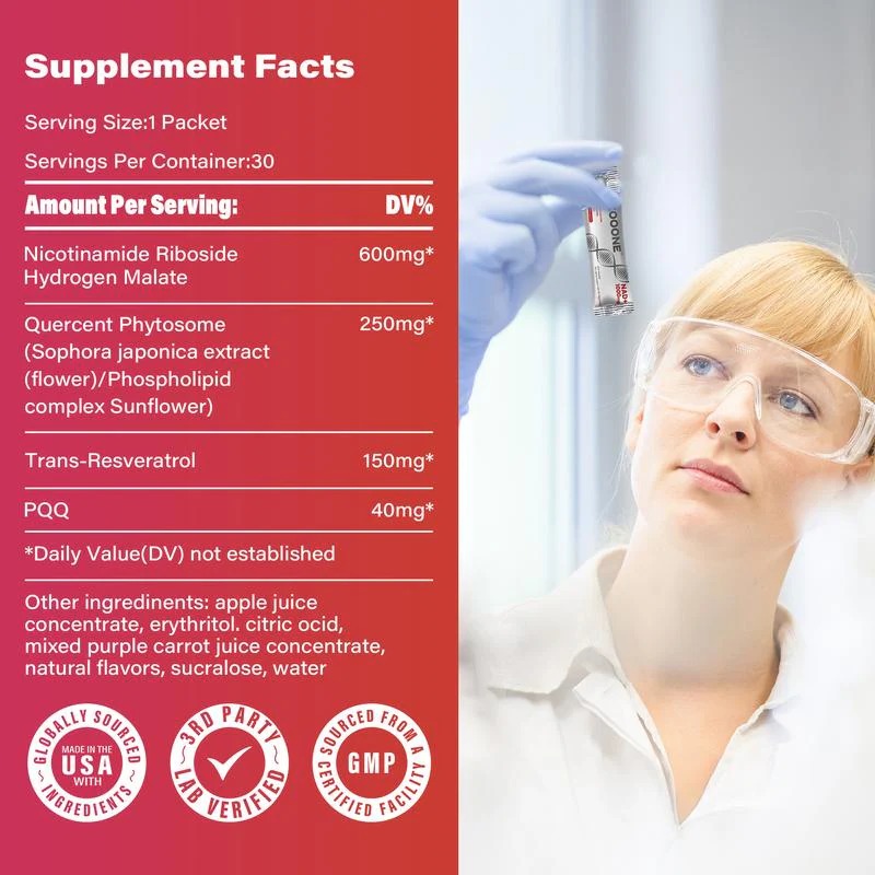 ZOOONE 1000 mg NAD: Combate el envejecimiento de la piel y aumenta la energía🧠
