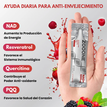 ZOOONE 1000 mg NAD: Combate el envejecimiento de la piel y aumenta la energía🧠