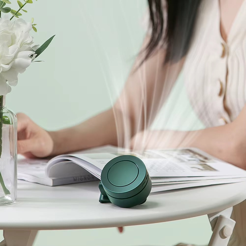 🥵Mini Ventilador Portatil:¡Descubre el poder de refrescarte en movimiento, sin aspas y sin ruido!