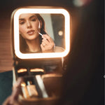 Estuche De Maquillaje Con Espejo Led