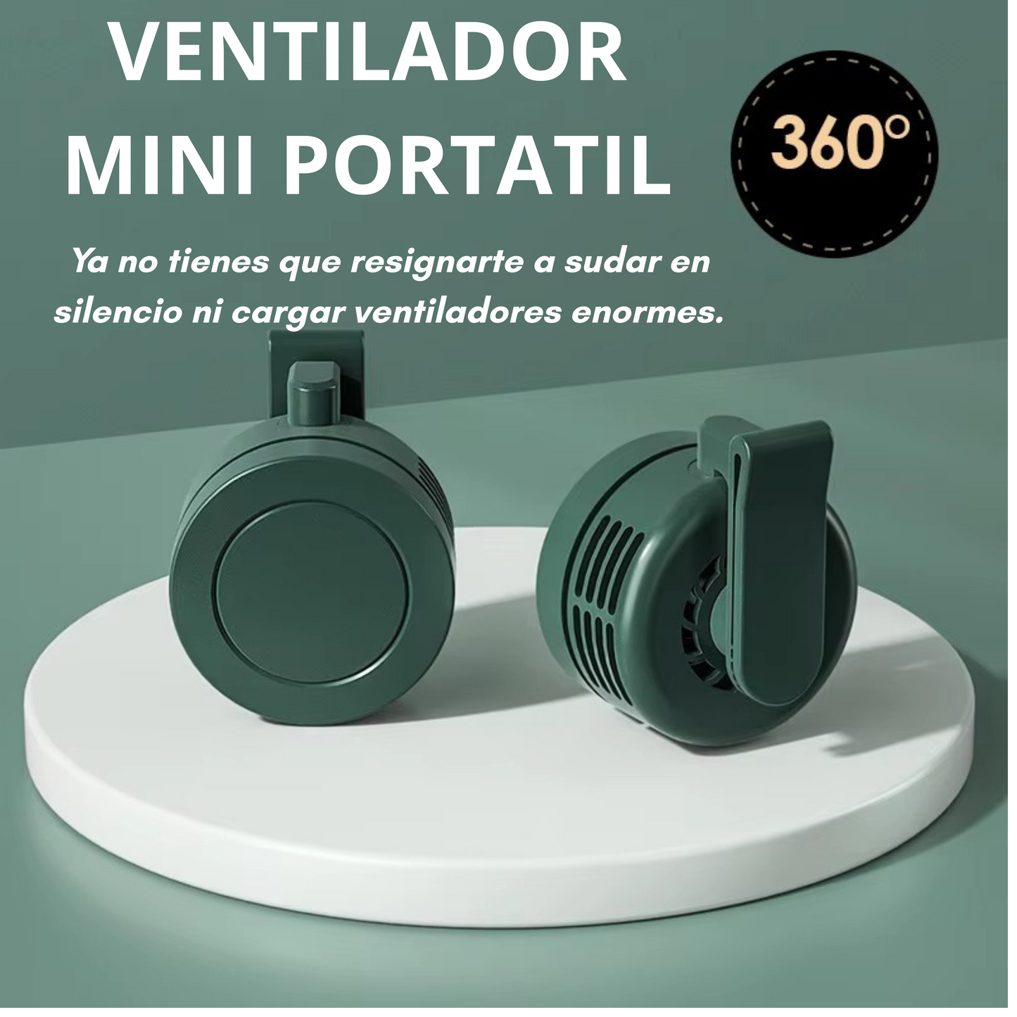🥵Mini Ventilador Portatil:¡Descubre el poder de refrescarte en movimiento, sin aspas y sin ruido!