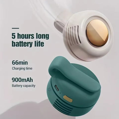 🥵Mini Ventilador Portatil:¡Descubre el poder de refrescarte en movimiento, sin aspas y sin ruido!